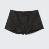 Jersey Pull-On Shorts – Black & Grey Stripes