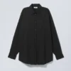 Jody Cotton Voile Shirt – Black