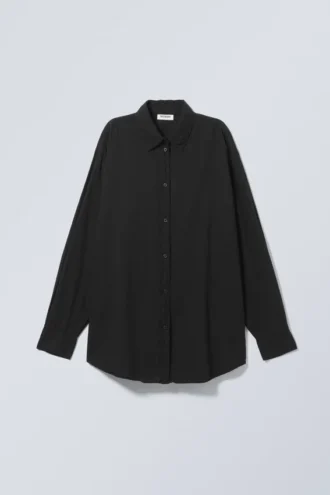 Jody Cotton Voile Shirt – Black