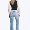 Katsumi Low Rise Slim Flared Leg Jeans – Climb Blue – Light Blue