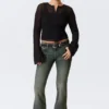 Katsumi Low Rise Slim Flared Leg Jeans – Desert Blue – Dark Blue
