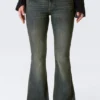 Katsumi Low Rise Slim Flared Leg Jeans – Desert Blue – Dark Blue