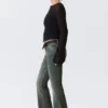 Katsumi Low Rise Slim Flared Leg Jeans – Desert Blue – Dark Blue