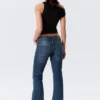 Katsumi Low Rise Slim Flared Leg Jeans – Peak Blue – Medium Blue