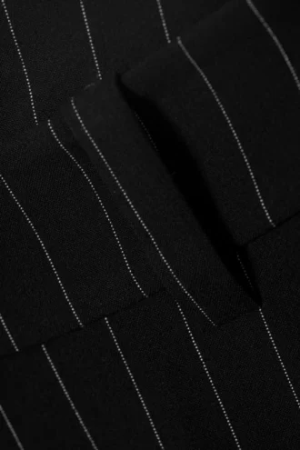 Keel Low Suiting Trousers – Black Pinstripe
