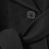 Kia Oversized Wool Blend Coat – Black