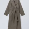 Kia Oversized Wool Blend Coat – Taupe