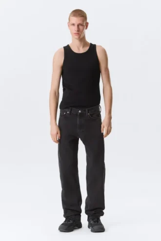 Klean Mid Rise Regular Straight Jeans – Tuned Black – Black