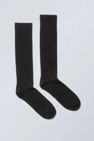 Knee High Sport Socks – Black