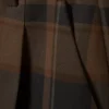 Knee-Length Suiting Shorts – Checked Dark Brown