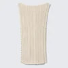 Knitted Boat-Neck Tank Top – Light Beige