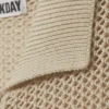 Knitted Cotton Zip Cardigan – Light Beige
