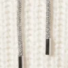 Knitted Drawstring Hoodie – White