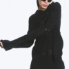 Knitted Hoodie – Black