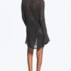 Knitted Long-Sleeved Dress – Dark Grey