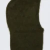 Knitted Mohair Blend Hood – Dark Green