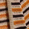 Knitted Open-Back Dress – Striped Orange