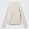 Knitted Oversized Mohair-Blend Sweater – Off-White