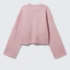 Knitted Oversized Sweater – Light Dusty Pink