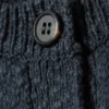 Knitted Single-Breasted Vest – Dark Navy Blue