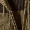Knitted Slim Fit Zip Hoodie – Dark Mole & Brown Stripes