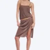 Knitted Square Neck Camisole – Brown