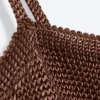 Knitted Square Neck Camisole – Brown