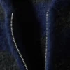 Knitted Wool-Blend Zip Hoodie – Blue & Grey Stripes