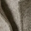 Knitted Wool-Blend Zip Hoodie – Dark Mole Melange