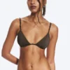Knot Triangle Bikini Top – Dark Mole