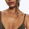 Knot Triangle Bikini Top – Dark Mole