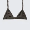 Knot Triangle Bikini Top – Dark Mole