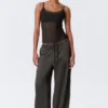 Lace Pyjama Tank Top – Dark Grey