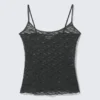 Lace Pyjama Tank Top – Dark Grey