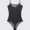 Lace Thong Bodysuit – Black