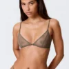 Lace Triangle Soft Bra – Dusty Grey