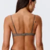 Lace Triangle Soft Bra – Dusty Grey