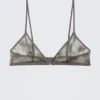 Lace Triangle Soft Bra – Dusty Grey