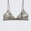 Lace Triangle Soft Bra – Dusty Grey
