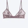 Lace Triangle Soft Bra – Dusty Lilac