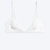 Lace Triangle Soft Bra – White
