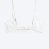 Lace Triangle Soft Bra – White