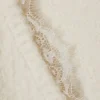Lace-Trimmed V-Neck Sweater – White