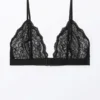 Lacey Soft Lace Triangle Bra – Black