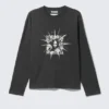Lady Gaga Long-Sleeved T-Shirt – Off-Black