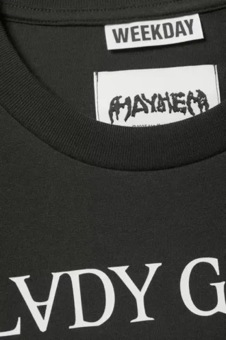 Lady Gaga Short-Sleeved T-Shirt – Off-Black