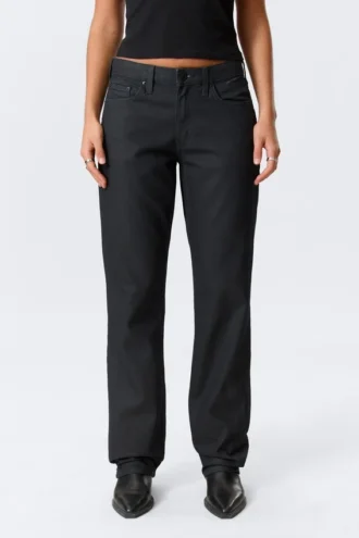 Laika Coated Mid Rise Straight Leg Jeans – Indigo Coating – Dark Blue