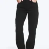 Laika Mid Rise Regular Straight Jeans – Black Rinse – Black