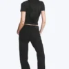 Laika Mid Rise Regular Straight Jeans – Black Rinse – Black