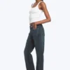 Laika Mid Rise Regular Straight Jeans – Deep Sea Blue – Dark Blue